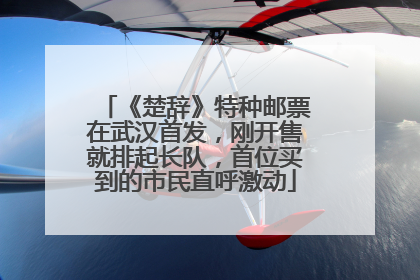 《楚辞》特种邮票在武汉首发，刚开售就排起长队，首位买到的市民直呼激动