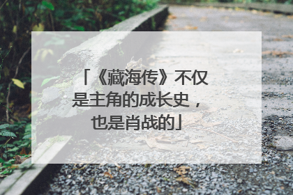 《藏海传》不仅是主角的成长史，也是肖战的