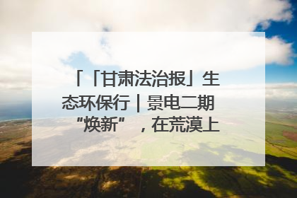「甘肃法治报」生态环保行｜景电二期“焕新”，在荒漠上筑起一道绿色长城