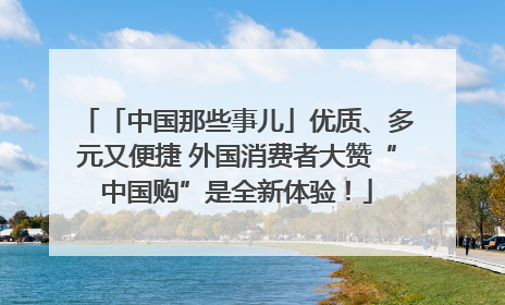 「中国那些事儿」优质、多元又便捷 外国消费者大赞“中国购”是全新体验！