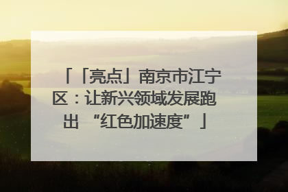 「亮点」南京市江宁区：让新兴领域发展跑出 “红色加速度”