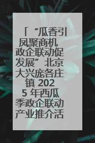 “瓜香引凤聚商机 政企联动促发展”北京大兴庞各庄镇 2025 年西瓜季政企联动产业推介活动圆满举行