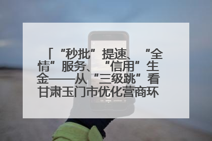 “秒批”提速、“全情”服务、“信用”生金——从“三级跳”看甘肃玉门市优化营商环境的进阶之路