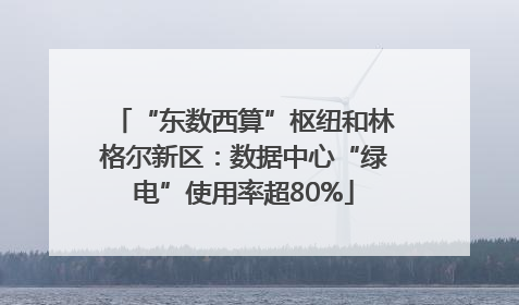 “东数西算”枢纽和林格尔新区：数据中心“绿电”使用率超80%