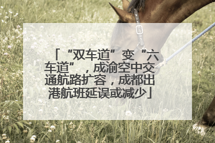 “双车道”变“六车道”，成渝空中交通航路扩容，成都出港航班延误或减少