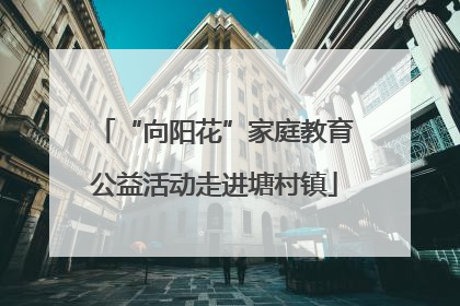 “向阳花”家庭教育公益活动走进塘村镇