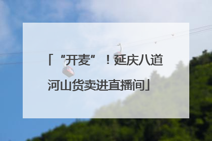 “开麦”！延庆八道河山货卖进直播间