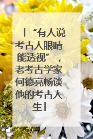 “有人说考古人眼睛能透视”，老考古学家何德亮畅谈他的考古人生