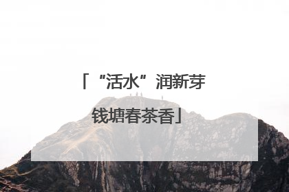 “活水”润新芽 钱塘春茶香