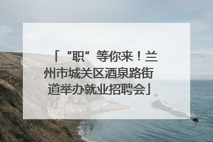 “职”等你来！兰州市城关区酒泉路街道举办就业招聘会