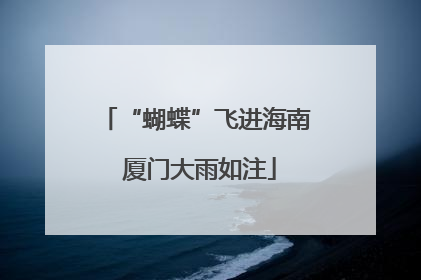 “蝴蝶”飞进海南 厦门大雨如注