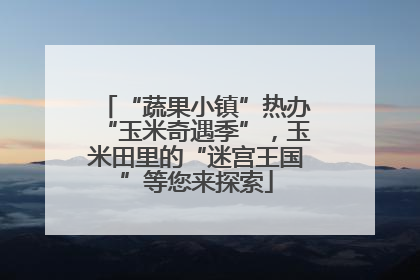 “蔬果小镇”热办“玉米奇遇季”，玉米田里的“迷宫王国”等您来探索