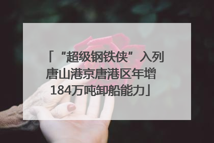 “超级钢铁侠”入列 唐山港京唐港区年增184万吨卸船能力