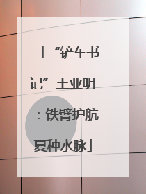 “铲车书记”王亚明：铁臂护航夏种水脉