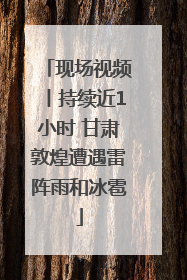 现场视频丨持续近1小时 甘肃敦煌遭遇雷阵雨和冰雹