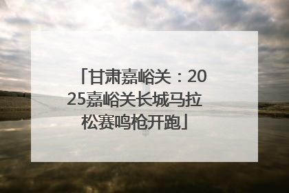 甘肃嘉峪关：2025嘉峪关长城马拉松赛鸣枪开跑