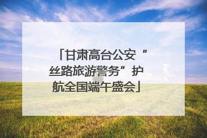 甘肃高台公安“丝路旅游警务”护航全国端午盛会