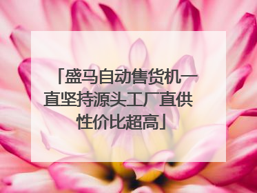 盛马自动售货机一直坚持源头工厂直供 性价比超高