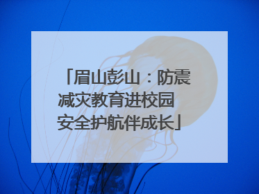眉山彭山：防震减灾教育进校园 安全护航伴成长