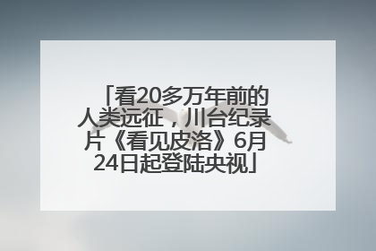 看20多万年前的人类远征，川台纪录片《看见皮洛》6月24日起登陆央视