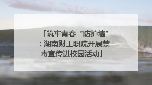 筑牢青春“防护墙”：湖南财工职院开展禁毒宣传进校园活动