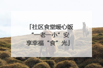 社区食堂暖心饭 “一老一小”安享幸福“食”光