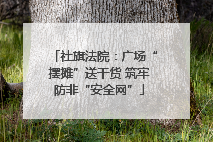 社旗法院：广场“摆摊”送干货 筑牢防非“安全网”