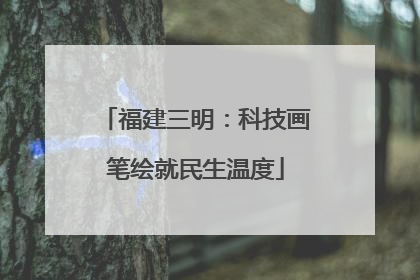 福建三明：科技画笔绘就民生温度