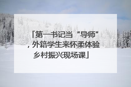 第一书记当“导师”，外籍学生来怀柔体验乡村振兴现场课