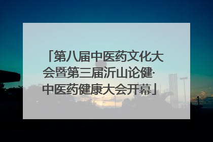 第八届中医药文化大会暨第三届沂山论健·中医药健康大会开幕