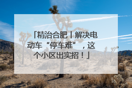 精治合肥丨解决电动车“停车难”，这个小区出实招！