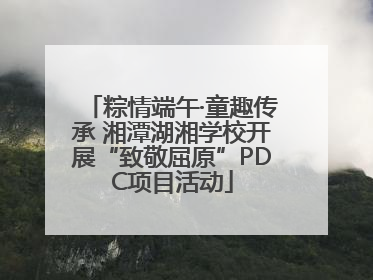 粽情端午·童趣传承 湘潭湖湘学校开展“致敬屈原”PDC项目活动