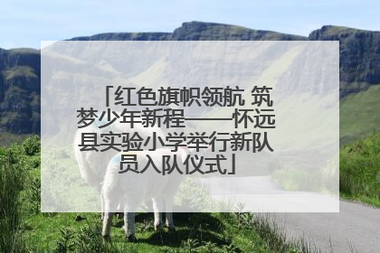 红色旗帜领航 筑梦少年新程——怀远县实验小学举行新队员入队仪式