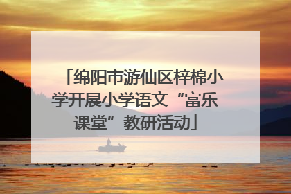 绵阳市游仙区梓棉小学开展小学语文“富乐课堂”教研活动