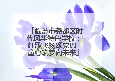 临汾市尧都区时代风华特色学校：红歌飞扬颂党恩 童心筑梦向未来