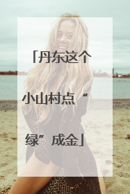 丹东这个小山村点“绿”成金