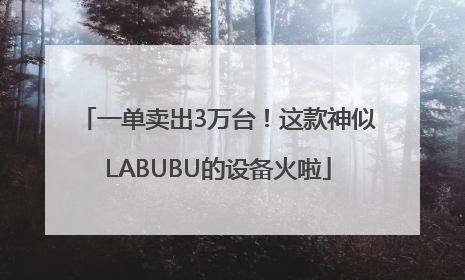 一单卖出3万台！这款神似LABUBU的设备火啦