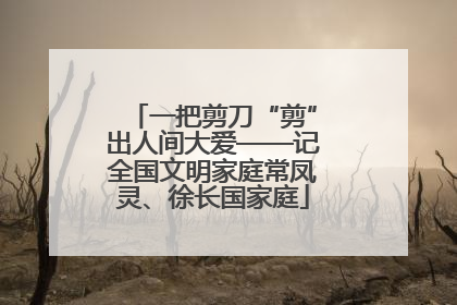 一把剪刀“剪”出人间大爱——记全国文明家庭常凤灵、徐长国家庭