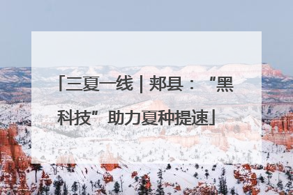 三夏一线｜郏县：“黑科技”助力夏种提速