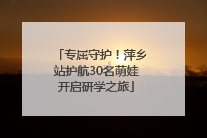 专属守护！萍乡站护航30名萌娃开启研学之旅
