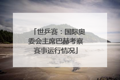 世乒赛：国际奥委会主席巴赫考察赛事运行情况