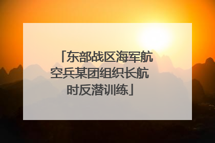 东部战区海军航空兵某团组织长航时反潜训练