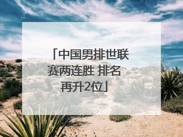 中国男排世联赛两连胜 排名再升2位