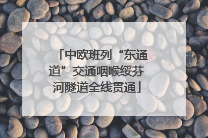 中欧班列“东通道”交通咽喉绥芬河隧道全线贯通