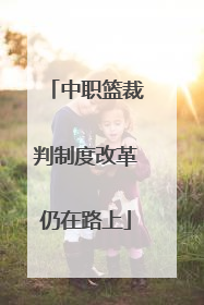 中职篮裁判制度改革仍在路上