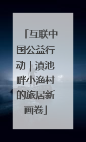 互联中国公益行动｜滇池畔小渔村的旅居新画卷