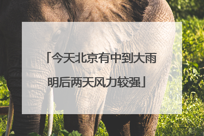 今天北京有中到大雨 明后两天风力较强