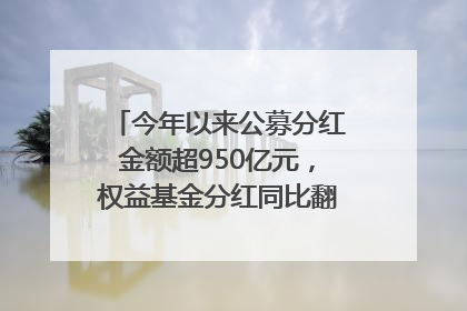 今年以来公募分红金额超950亿元，权益基金分红同比翻倍｜招财猫