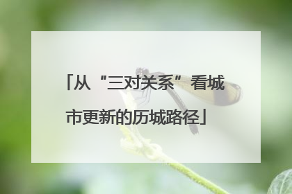 从“三对关系”看城市更新的历城路径