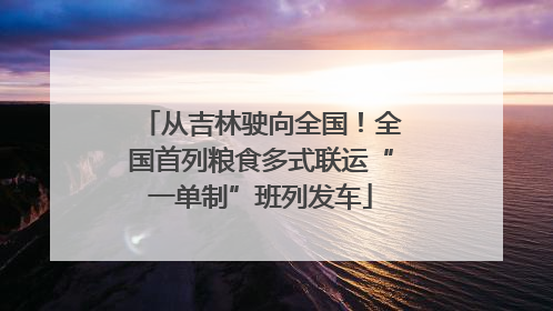 从吉林驶向全国！全国首列粮食多式联运“一单制”班列发车